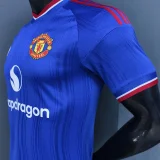 2026/27 M Utd Away Blue Player Version Soccer Jersey