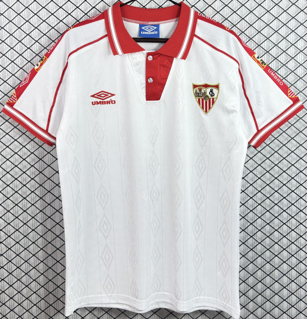 1998/2000 Sevilla FC Home White Retro Soccer Jersey