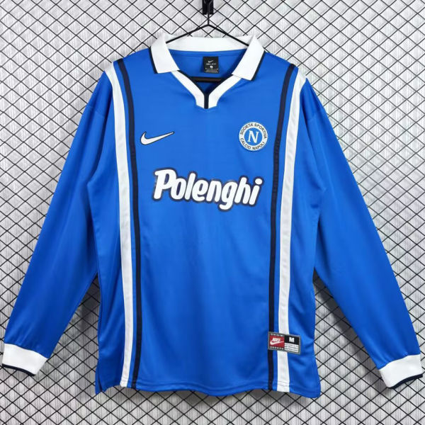1997/1998 Napoli Home Blue Retro Long Sleeve Soccer Jersey