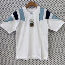2026/27 Argentina White Cotton Retro Style T-shirt