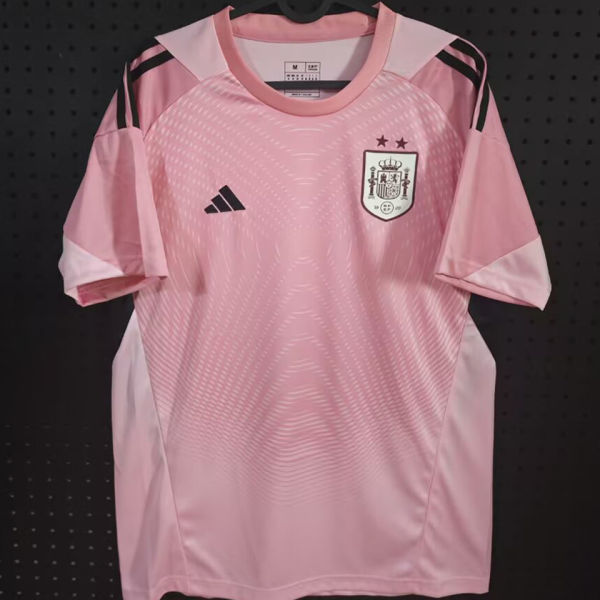 2026/27 Spain Goalkeeper Pink Fans Soccer Jersey （2 Stars 2星）