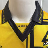 1994/1995 AEK Home Yellow Retro Soccer Jersey