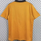 1990/1991 Wolves Home Yellow Retro Soccer Jersey