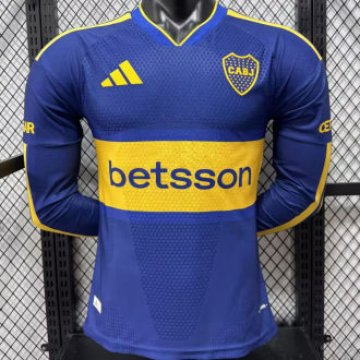 2026/27 Boca Home Blue Player Version Long Sleeve Soccer Jersey