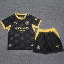 2026/27 Man City Third Black Kids Soccer Jersey