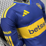 2026/27 Boca Home Blue Player Version Long Sleeve Soccer Jersey
