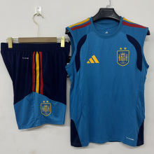 2026/27 Spain Blue Vest Training Jersey (A Set) （2 Stars 2星）