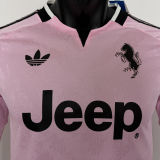 2026/27 JUV Away Pink Player Version Long Sleeve Soccer Jersey