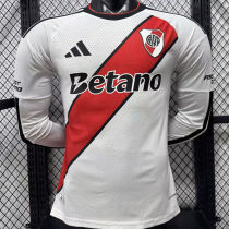 2026/27 River Plate Home White Player Version Long Sleeve Soccer Jersey