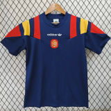 2026/27 Spain Royal Blue Cotton Retro Style T-shirt