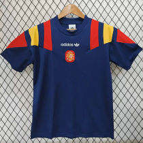 2026/27 Spain Royal Blue Cotton Retro Style T-shirt