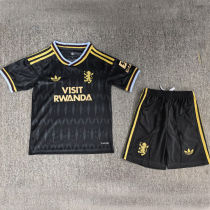 2026/27 Aston Villa Away Black Kids Soccer Jersey