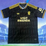 2026/27 Aston Villa Away Black Fans Soccer Jersey 带袖子广告