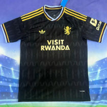 2026/27 Aston Villa Away Black Fans Soccer Jersey 带袖子广告