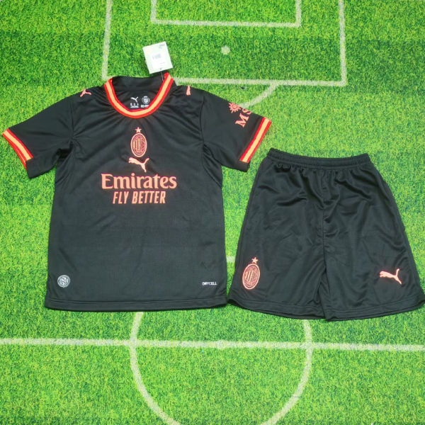 2026/27 AC Milan Third Black kids Soccer Jersey