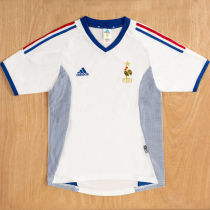2002 France Away White Retro Soccer Jersey
