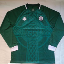 Ireland Green Retro Long Sleeve Soccer Jersey