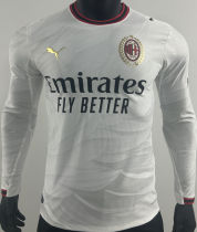 2026/27 AC Milan Away White Player Version Long Sleeve Soccer Jersey