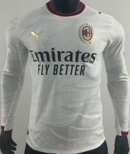 2026/27 AC Milan Away White Player Version Long Sleeve Soccer Jersey
