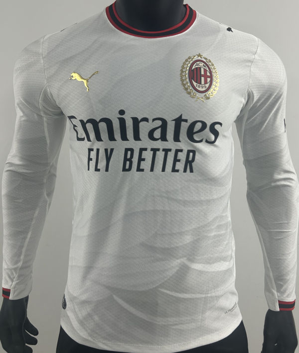 2026/27 AC Milan Away White Player Version Long Sleeve Soccer Jersey