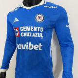 2026/27 Cruz Azul Home Player Version Long Sleeve Soccer Jersey