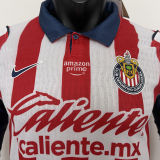2026/27 Chivas Home Player Version Long Sleeve Soccer Jersey