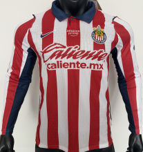 2026/27 Chivas Home Player Version Long Sleeve Soccer Jersey