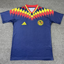 2026/27 Club America Retro Style Black Fans Soccer Jersey 宝蓝色