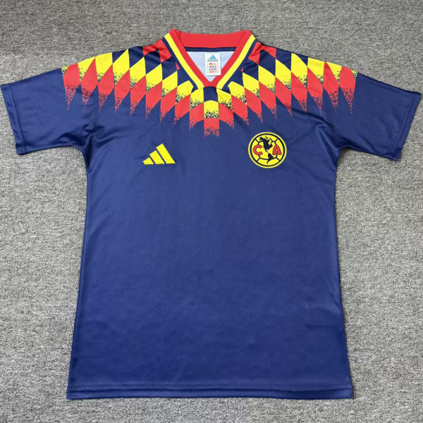 2026/27 Club America Retro Style Black Fans Soccer Jersey 宝蓝色