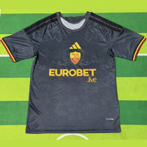 2026/27 Roma Third Black Fans Soccer Jersey 带胸前广告