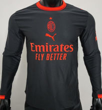 2026/27 AC Milan Third Black Player Version Long Sleeve Soccer Jersey