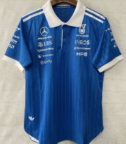 2026/27 Mercedes AMG Petronas F1 Blue Player Version POLO Team T-Shirt   有领 球员版
