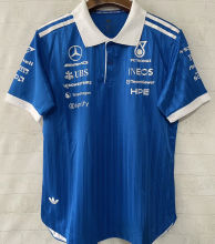 2026/27 Mercedes AMG Petronas F1 Blue Player Version POLO Team T-Shirt   有领 球员版