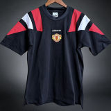 2026/27 M Utd Black Cotton Retro Style T-shirt 棉T