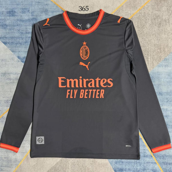 2026/27 AC Milan Third Black Fans Long Sleeve Soccer Jersey