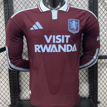 2026/27 Aston Villa Home Player Version Long Sleeve Soccer Jersey 带胸前广告