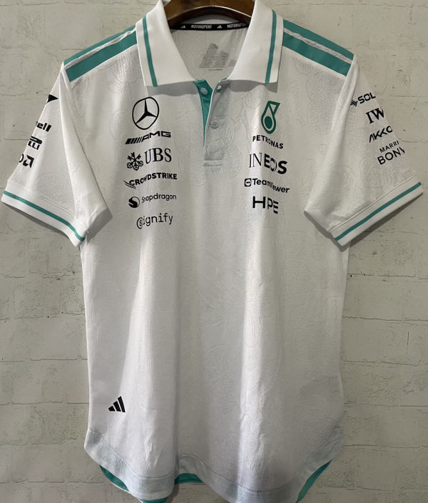 2026/27 Mercedes AMG Petronas F1 White POLO Team T-Shirt   有领