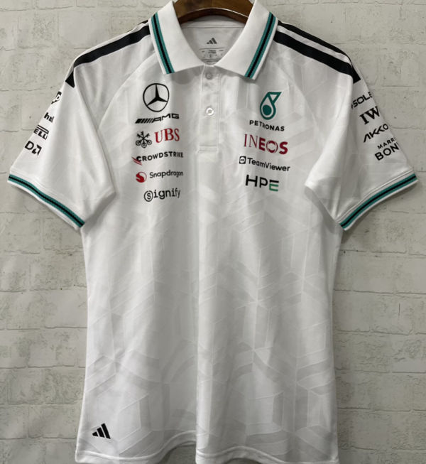 2026/27 Mercedes AMG Petronas F1 White POLO Team T-Shirt   有领