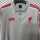 2027 LFC Grey Retro Style Fans Long Sleeve Jersey