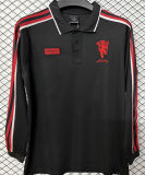 2027 M Utd Black Retro Style Fans Long Sleeve Jersey
