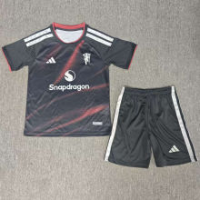 2027/28 M Utd Third Black Kids Soccer Jersey