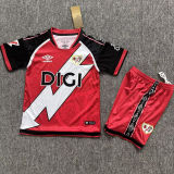 2026/27 Rayo Vallecano Away Red Kids Soccer Jersey