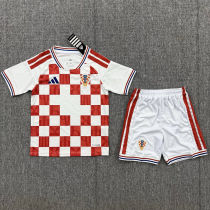 2027/28 Croatia Home Kids Soccer Jersey