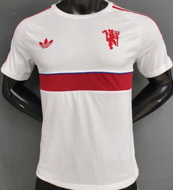 2027 M Utd Retro Style Player Version Soccer Jersey