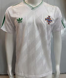1986 North Ireland White Retro Soccer Jersey