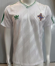 1986 North Ireland White Retro Soccer Jersey