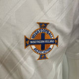 1986 North Ireland White Retro Soccer Jersey