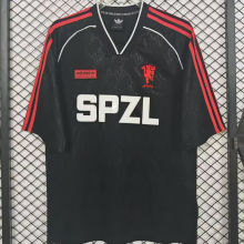 2027 M Utd Black Retro Style Fans Soccer Jersey