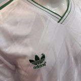1986 North Ireland White Retro Soccer Jersey