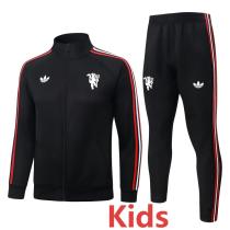 2026/27 M Utd Black Kids Jacket Tracksuit